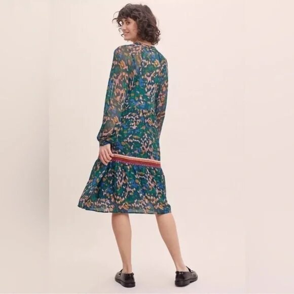 Anthropologie x Blank London Veyra Long Sleeve Sheer Green Dress Size M New NWT - Picture 8 of 8